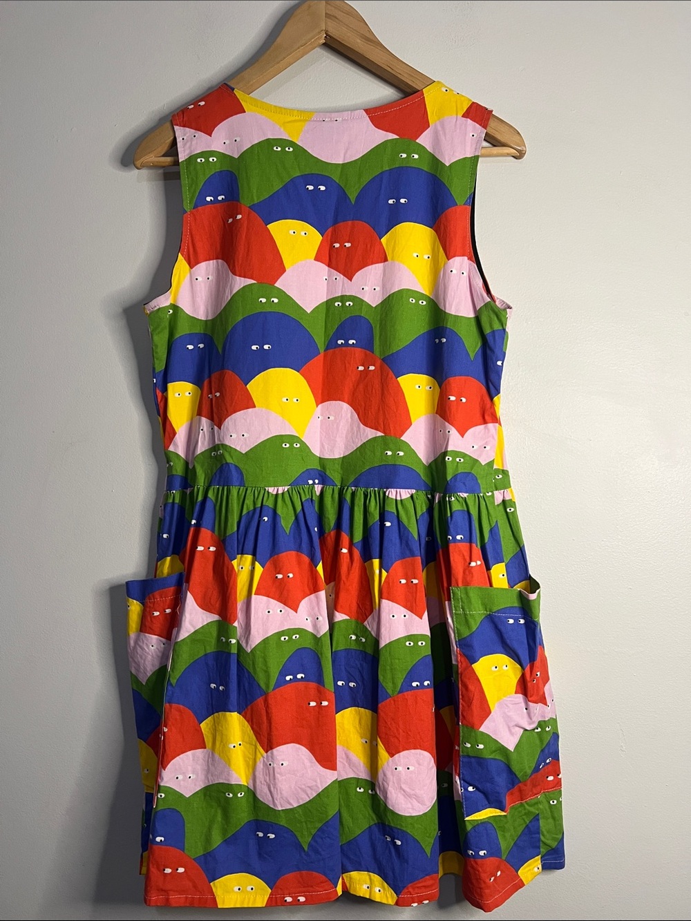 Nooworks Rainbow Lumps misty pocket dress size Large Rare print - Picture 6 of 7